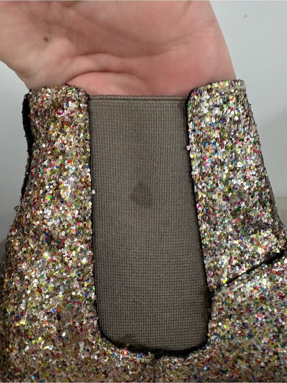 Crewcuts Girls Multicolor Glitter Chelsea Boots